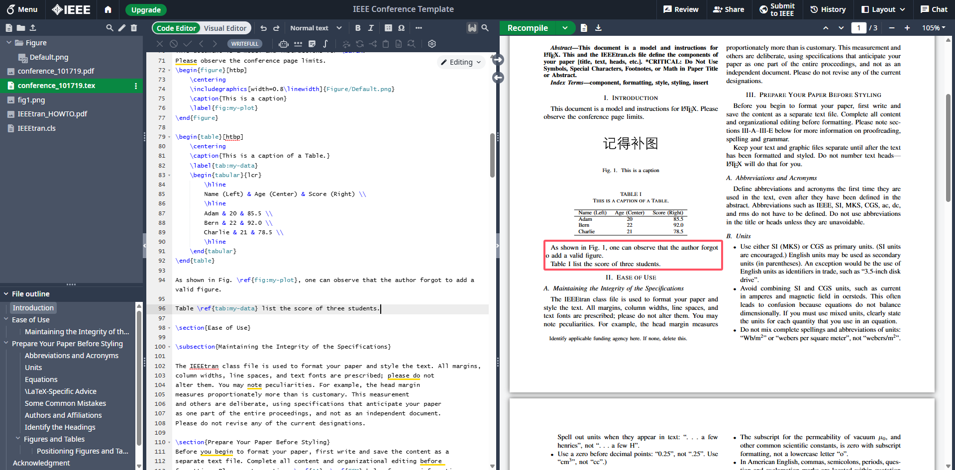 Overleaf refs